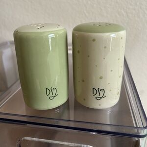Light Green Ceramic Salt and Pepper Shakers